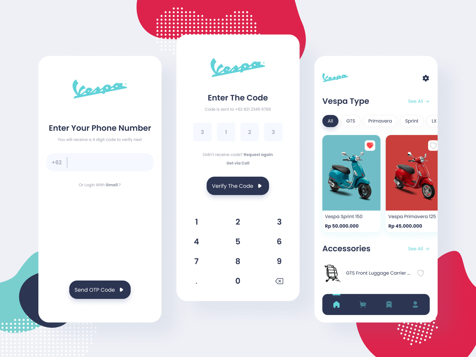Vespa App UI Design Part 2 by naufaldaani on Dribbble