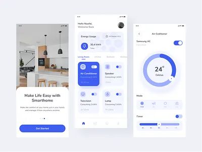 SmartHome app app design designapp mobiledesign typography ui uiapp