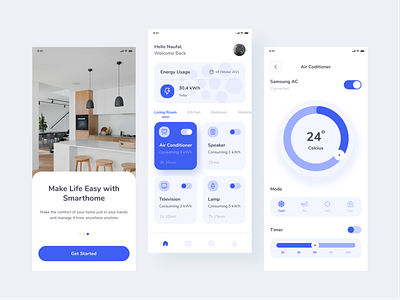SmartHome app app design designapp mobiledesign typography ui uiapp