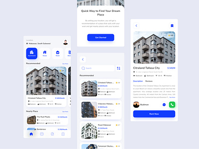 Properties & Travel App Design app appdesign design flat travelapp ui uidesign