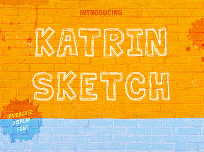 Katrin Sketch - Uppercase Font caps only display font sans serif sketch font uppercase font