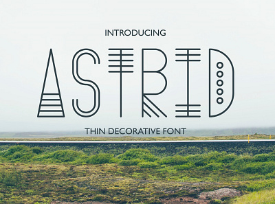 Astrid - Thin Decorative Font branding caps only concept display font ethnic font minimalistic modern thin tribal typeface typography uppercase