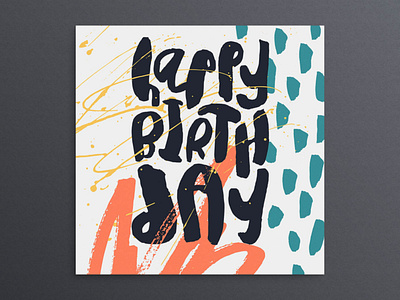 Happy Birthday Card doodle greeting card greetingcard handlettering happy birthday lettering typography