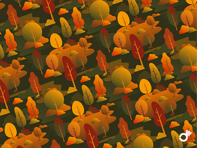 Fall Forest autumn autumn forest fall fall forest floral forest jungle pattern pattern art pattern design tree