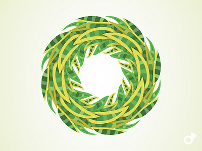 Exotic Plant : Sansevieria circle circular exotic floral green greenery illustration illustration art leaf leaves pattern plant plants