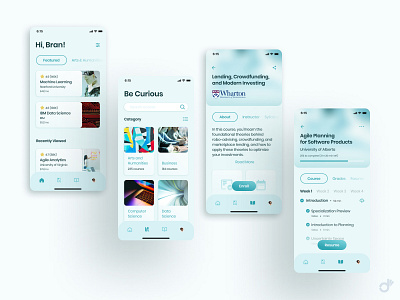 Online Course App app course course app educational app learning app online course school app ui ui design university user experience user interface ux ux design