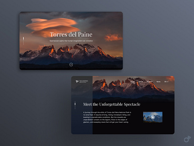 Torres del Paine landing page landing page concept landing page design landing page ui landing pages scenery ui ui design user interface ux ux design web design web designer web designers website design