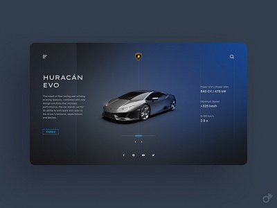 Lamborghini Huracán Evo elegant design homepage design landing page landing page concept landing page design sport cars ui ui design user interface ux ux design web design web designer