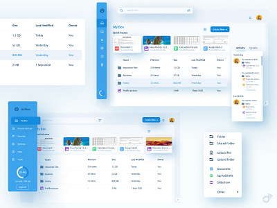 AirBox Web 1 cloud storage cloud storage service dashboard drive file manager file sharing file upload storage ui ui design user interface ux ux design web design