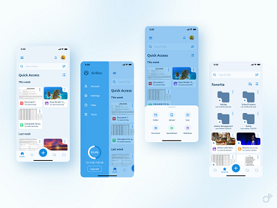 AirBox App app app design app designer cloud cloud storage cloud storage provider cloud storage service clouds dashboard file manager file sharing file upload ui ui design user interface ux ux design