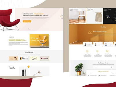 Furniture Website Landing UI Page