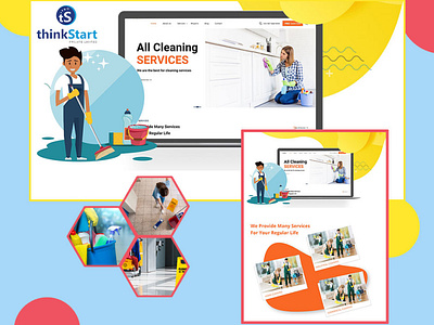 Cleaning Services UI Design | ThinkStart business idea cleaning cleaning services design development mobile app development company programmer ui uidesign web app web design web development website design and development website development