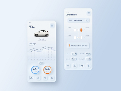 Skeuomorph Remote Car Control App