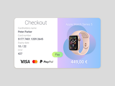 Credit card Checkout form UI