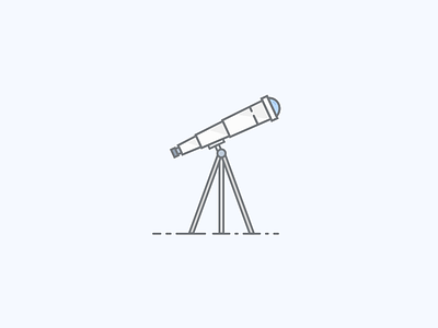 Telescope blue illustration night sketch sky telescope vector
