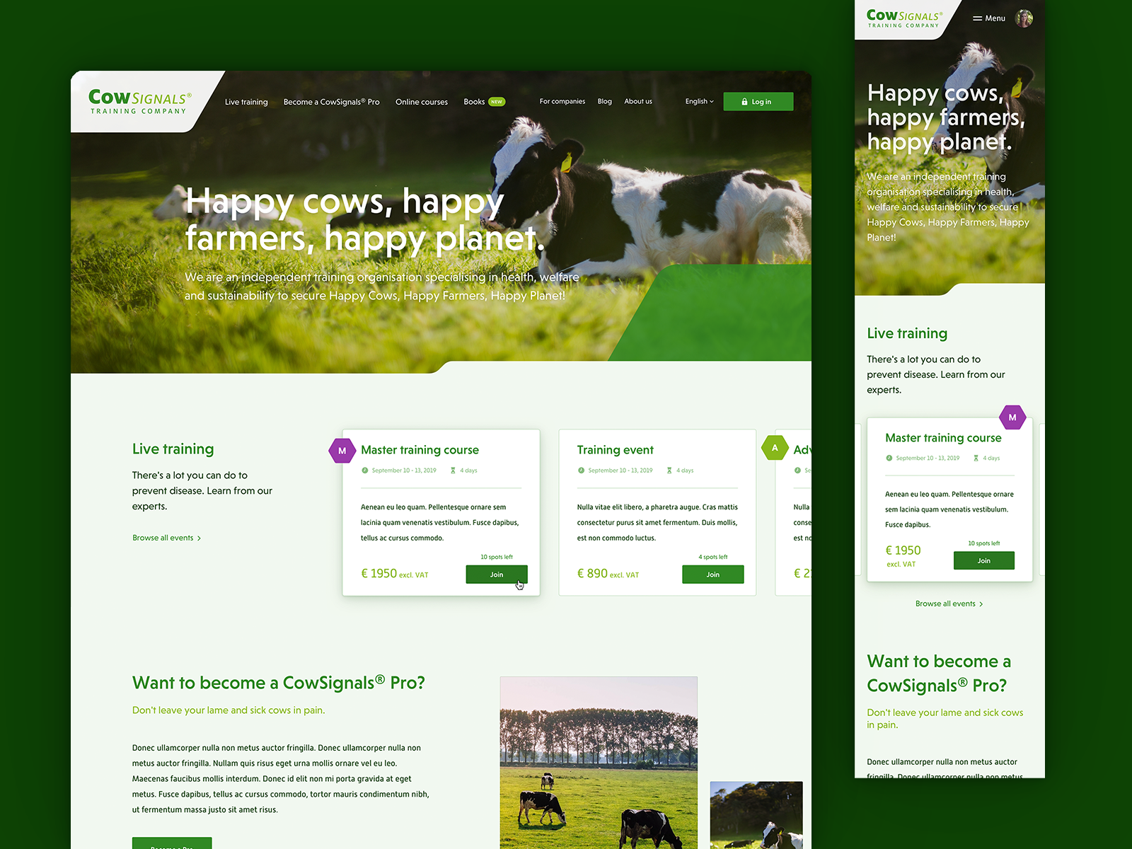 Farmers Homepage Layout Farmers Homepage Layout