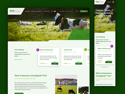 Farmers Homepage Layout clean cows farmer farmers homepage layout ui ux web webdesign website