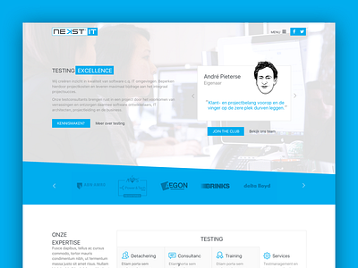 Nekst IT - Testing Excellence home homepage layout live testing ui ux web webdesign website