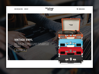 Vintage Vinyl - Webshop homepage layout shop ui ux vintage vinyl webdesign webshop website