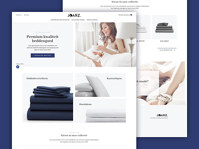 Joarz Webshop Final Layout bedding clean final minimal minimalistic shop ui ux webdesign webshop website