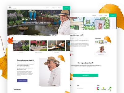 Gardener Website clean design garden gardener homepage layout ui ux webdesign website