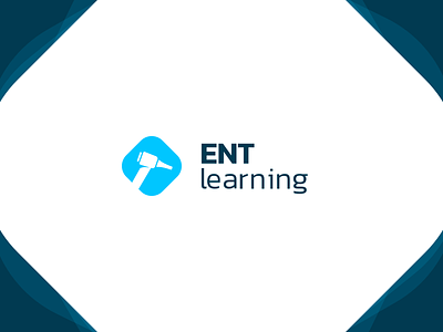 E-Learning Logo blue design e-learning ear health kanit logo minimal minimalistic nose throat