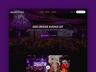 Dinnershow Website clean design dinnershow homepage layout ui ux webdesign website