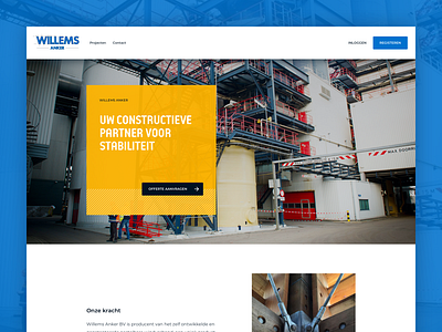 Construction Website Homepage clean construction design homepage layout ui ux web webdesign website