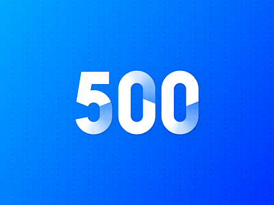 500+ Followers 🎉 500 design follow followers illustration shading shadow typography vector