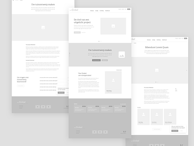 Landscaping Business Wireframes clean design gardening homepage landscaping layout ui ux web webdesign website wireframe wireframes