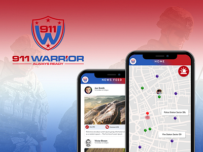 911 Warrior android android app app development design graphic design ios app logo ui ux