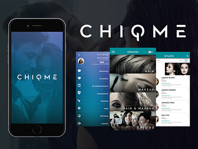 Chiqme - Salon Booking Application android app app development design graphic design ios app logo ui ux