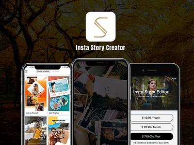 Insta Story - Photo Editing Application app development design graphic design ios app logo ui ux