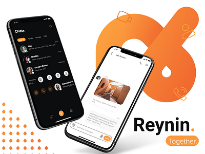 Reynin - Video, Audio & Text Messaging Application android app app development design graphic design ios app logo ui ux