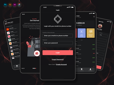 Payment App branding designing graphic design payment app ui