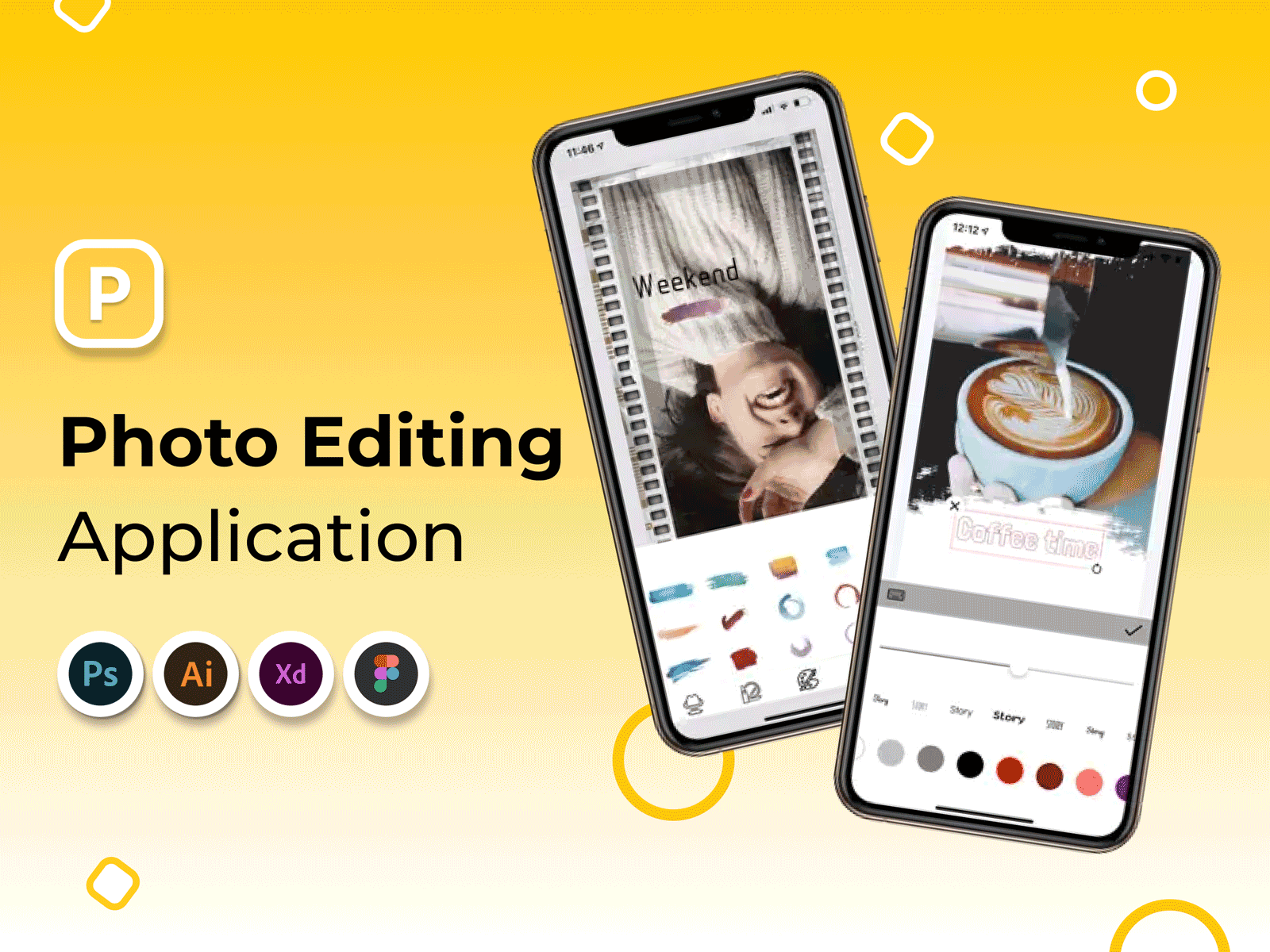 Photo Editing App android app branding graphic design ios mobile app motion graphics photo editing app photo editor ui