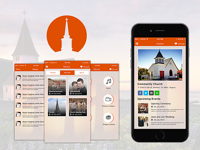 Digital Church android app app development donations event management graphic design icon illustration ios app logo ux