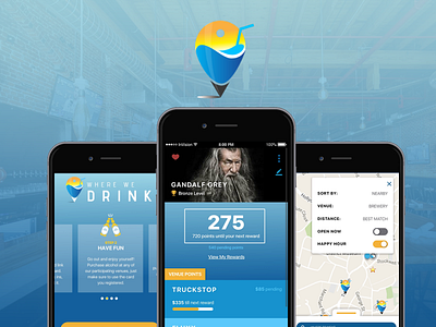 where we drink android app app development design graphic design illustration ios app logo native app rewards ui ux