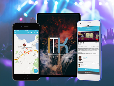 In the Know android app app development booking design event management graphic design illustration ios app logo native app ux