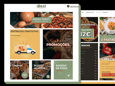 Dieci Pizzaria Expresso webdesign website
