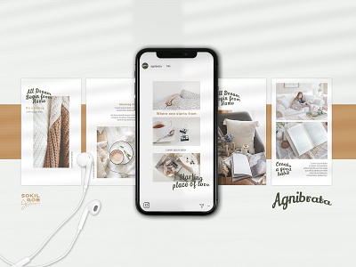 Agnibrata - Instagram Stories Template blogger branding brown clean creator green home instagram marketers mediasocial minimalist photographer sokilgobstudio stories sweet template templatedesign ui warm writer