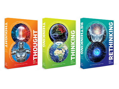 Book Design - Science Fiction Trilogy book design graphic design
