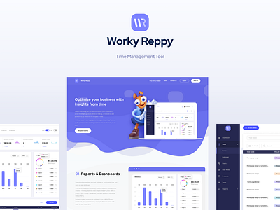 Worky Reppy design time management tool time tracking website