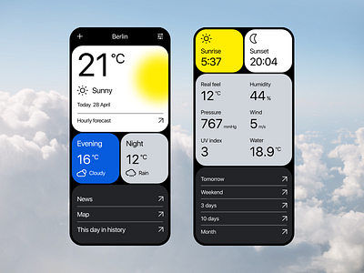 Gismeteo — Weather forecast app brutal design figma forecast sunny ui weather