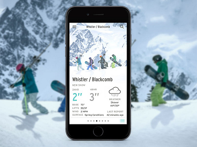 REI Snow Report iOS App app ios outdoor product design rei ui ux weather