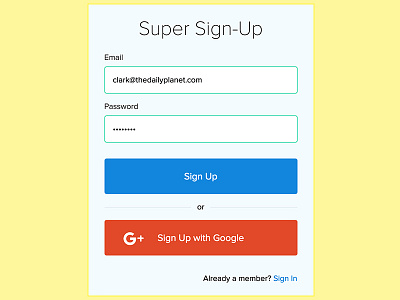Sign-Up #001 001 dailyui sign up