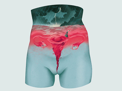 Menstruation in the workplace colour graphic illustration menstruation period texture women