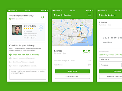 On Demand Local Delivery App app ios mobile mobile app ui ux