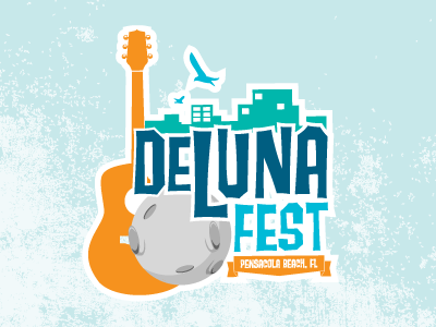 Deluna Fest Logo festival florida logo music pensacola