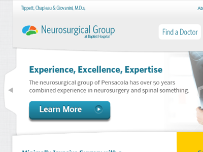 Neuro button hospital medical ui ux web design website